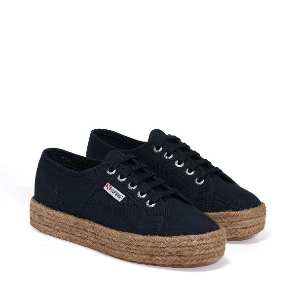 Superga 2730 Rope Blue Platform Sneakers - Women's Sneakers USA | US1320967